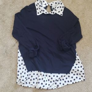 Crown & Ivy collared jersey shirt